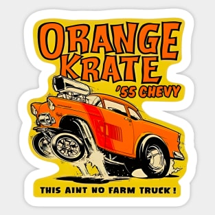 Orange Crate '55 Chevy Gasser Sticker